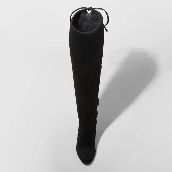 Nikka Heeled Over the Knee Sock Boots - Picture 3 of 3